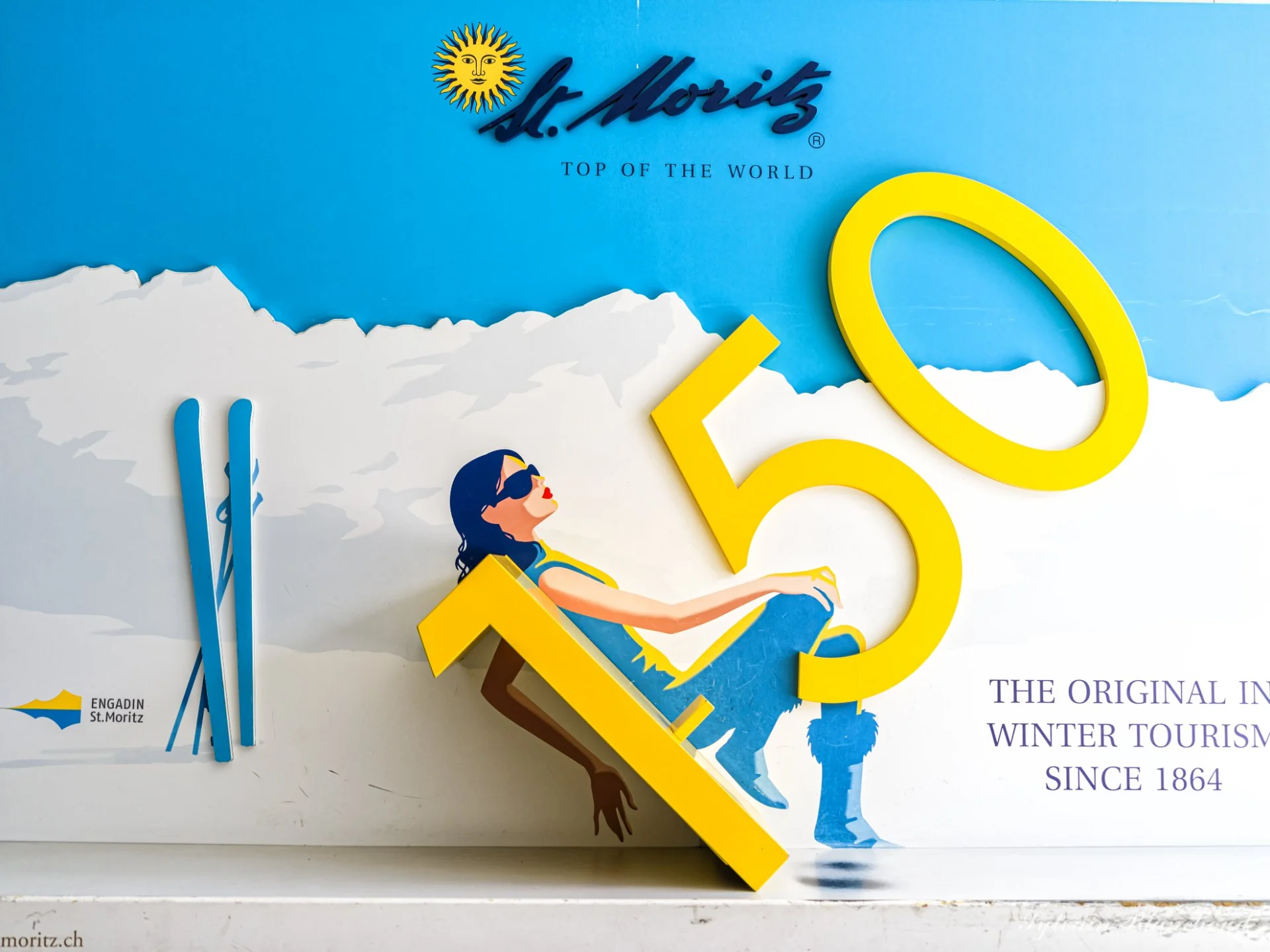 Contemplation alpine publicitaire